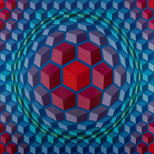 Victor Vasarely (1906-1997) CHEYT-MC-4 Heliogravure after a work by the artist On heavy paper, 27 x 27 cm (approx. 11 x 11...
