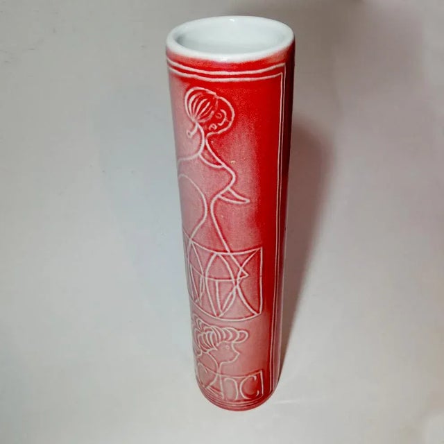 1950s Mid-Century Italian Ceramic Vase from A. M., 1950s For Sale - Image 5 of 8
