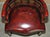 Brown Oxblood Leather Chesterfield Captain's Chairs with Floor Lock Rings, Set of 2 For Sale - Image 8 of 18