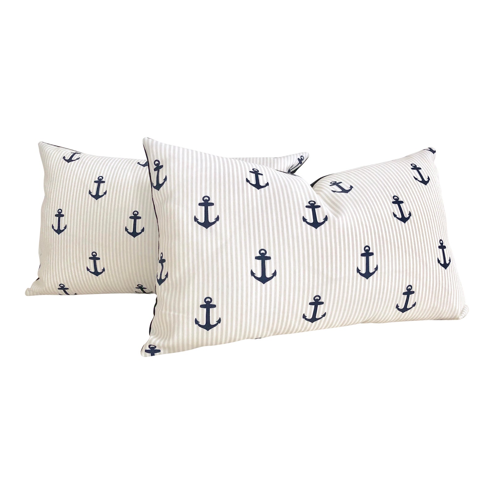 Nautical Ralph Lauren Newport Stripe In Navy Decorative Throw