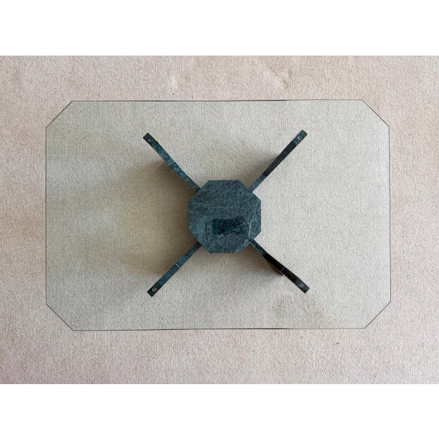 1980s Unique Postmodern Cultured Marble Coffee Table For Sale - Image 4 of 8