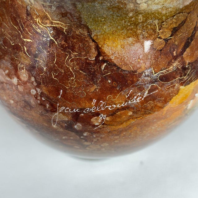 Artistic Glass Vase by Jean Noël Bouillet, 1980s For Sale - Image 11 of 15