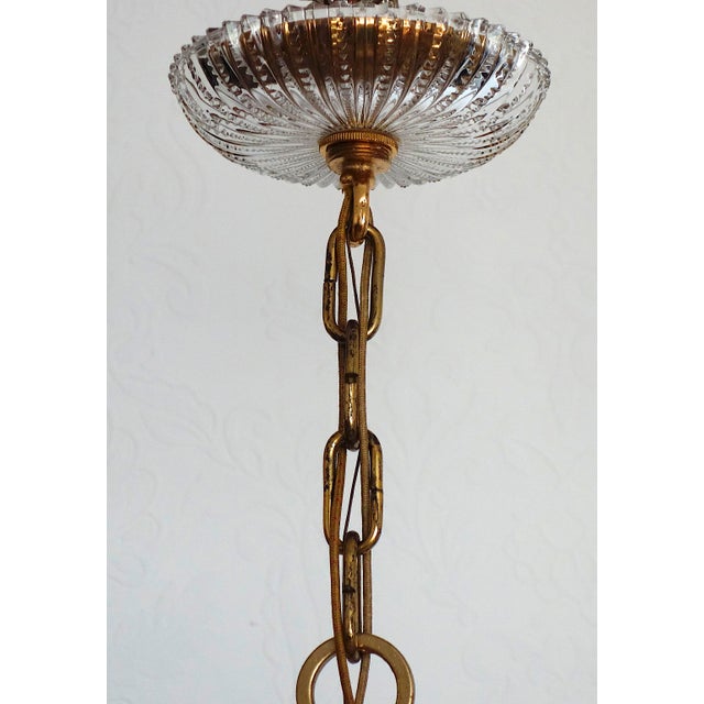 Antique Palwa Brass Lead Crystal Chandelier from Palwa, 1950s For Sale - Image 11 of 17