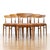 Wood Set of Six Mid Century Dining Chairs Attributed McIntosh Furniture For Sale - Image 7 of 15