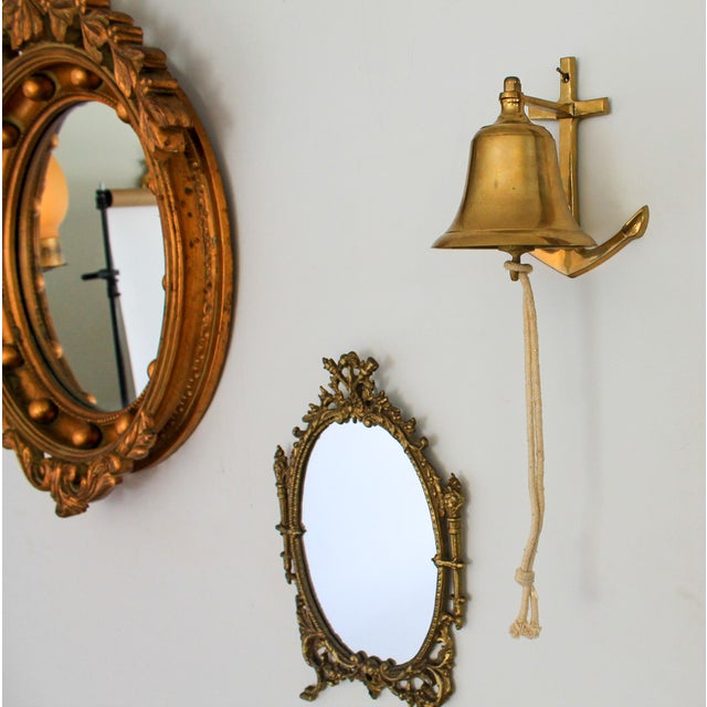 Nautical Brass Anchor Dinner Bell For Sale - Image 9 of 10