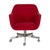 Ward Bennett Desk Chair. Upholstered in original red cotton weave fabric. Chair tilts and swivels with adjustable height....