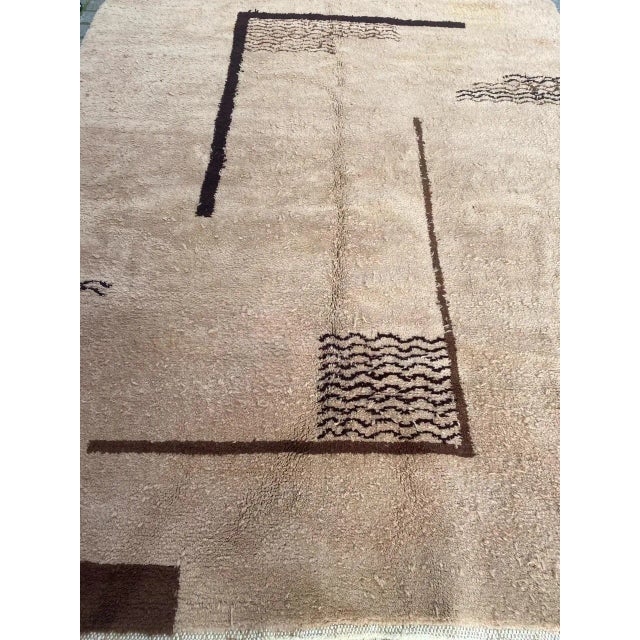 Very beautiful Art Deco period rug with nice geometrical design of Ivan Da Silva-Bruhns, with beautiful brown colors,...