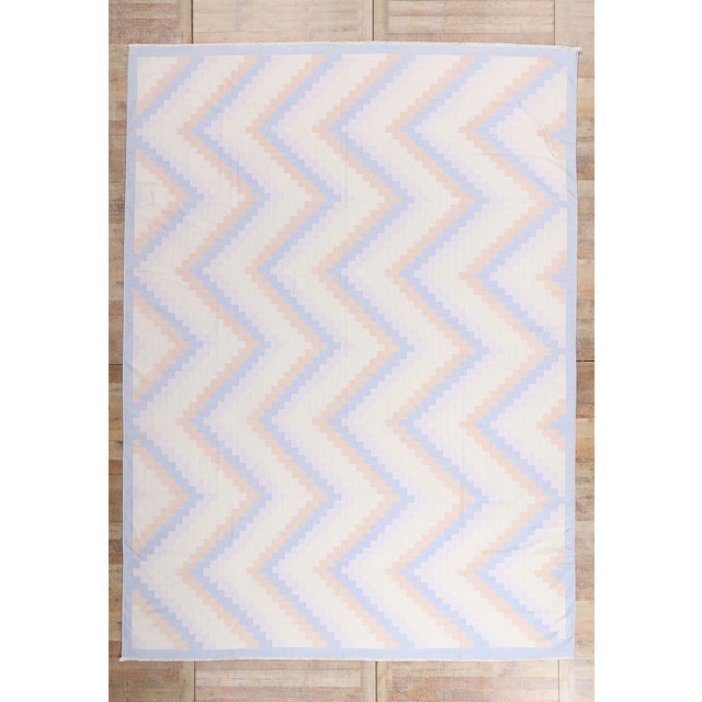 Vintage Indian Dhurrie Rug, 10'00 X 13'09 For Sale - Image 10 of 10