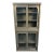 Mid 20th Century Industrial Stackable Metal Cabinet With Sliding Glass Doors For Sale