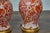 Pair of Red and White Porcelain Dragon Temple Jar Table Lamps For Sale - Image 10 of 12