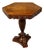English 19th Century Walnut Pedestal Side Table with Carved Grapes and Dolphins For Sale