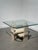 Travertine and Glass Coffee Table by Willy Ballez For Sale - Image 9 of 10