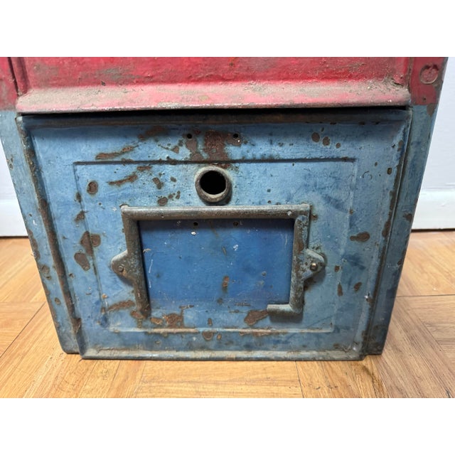 Red Antique u.s. Mail Cast Iron Street Collection Box — Carlisle Foundry Co., Carlisle Pa, C. Late 19th Century For Sale - Image 8 of 12