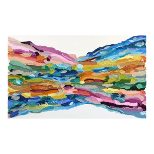 The Painted Lady - Large Impasto Thick Paint Colorful Abstract Painting Original Artwork by Shiri Phillips