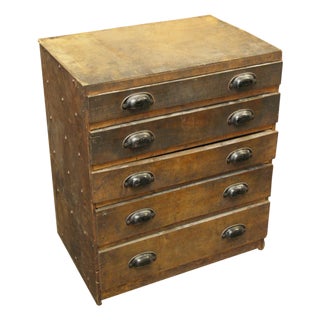 Vintage Industrial Workshop Chest of Drawers For Sale