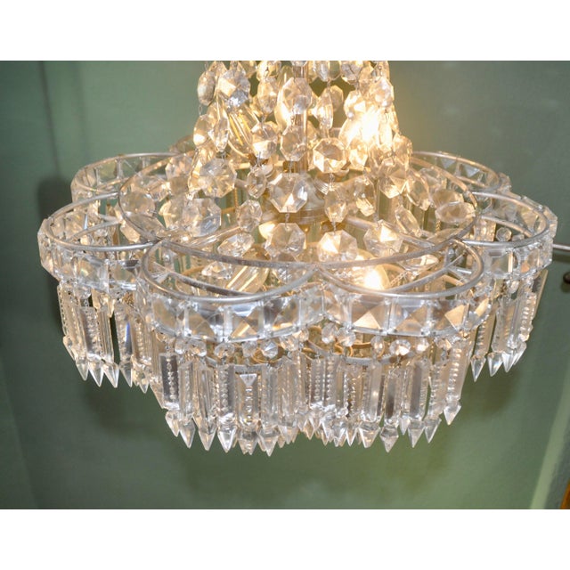 Vintage Crystal Chandelier, 1960s For Sale - Image 12 of 18