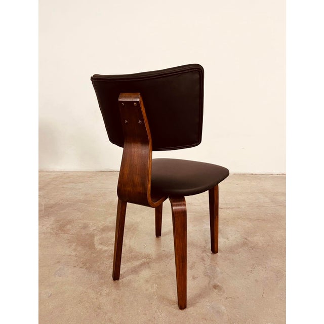 Wood 1950s Mid-Century Set of 6 Dining Chairs Attributed to Cor Alons for Gouda Den Boer For Sale - Image 7 of 8