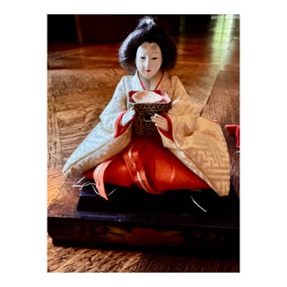 Japanese Antique Set of 3 Ladies in Waiting Original Handsewn and Handcrafted Dolls For Sale