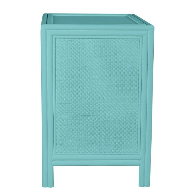 Not Yet Made - Made To Order Bermuda One-Drawer Nightstand - Turquoise For Sale - Image 5 of 6