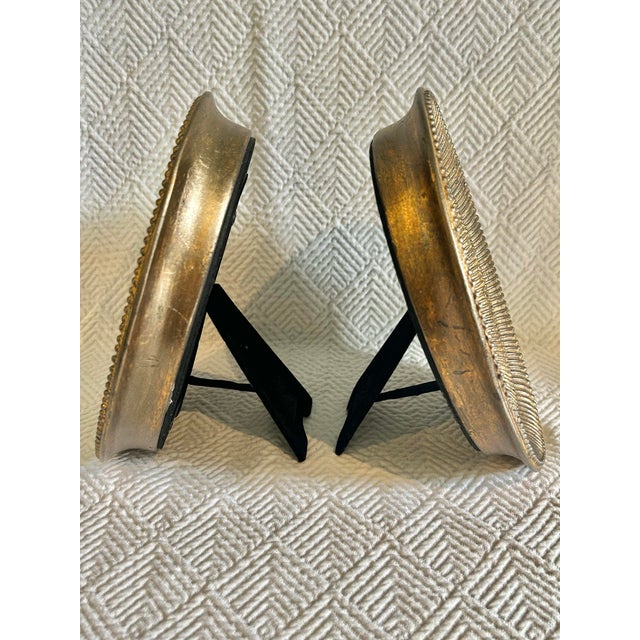 Gold Original Watercolors Unsigned in Vintage Frames - A Pair For Sale - Image 8 of 9