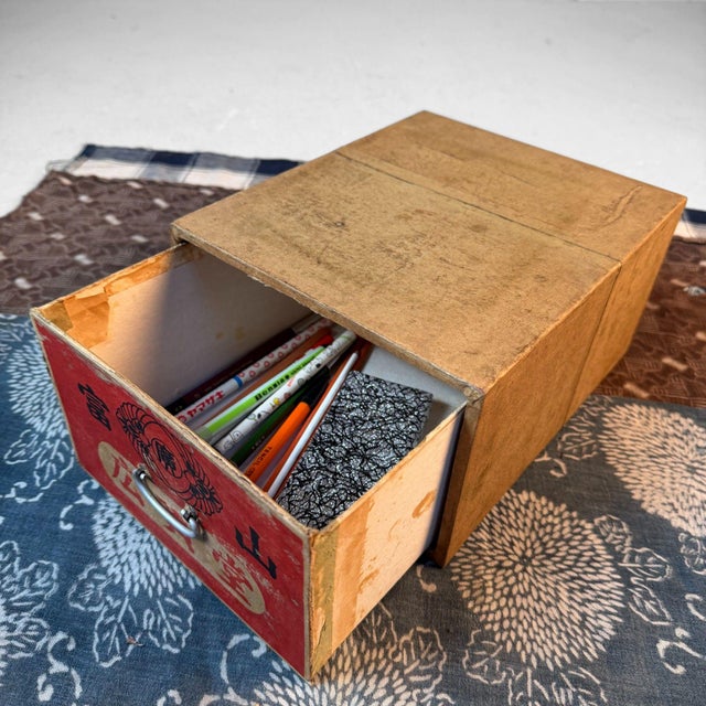 Japanese Toyama Medicine Box, Storage Drawer, 1950s. For Sale - Image 6 of 11
