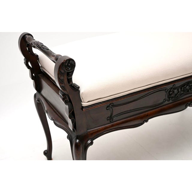 Wood Antique Victorian Piano Duet Stool, 1880 For Sale - Image 7 of 11