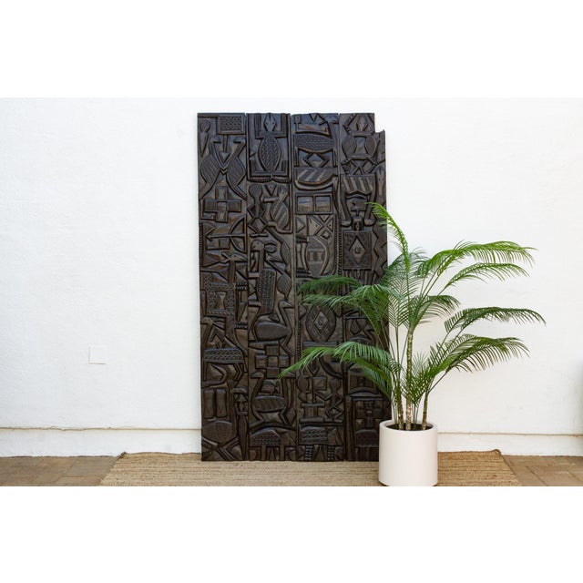 Very Tall Mid 20th Century African Nupe Door For Sale - Image 10 of 10