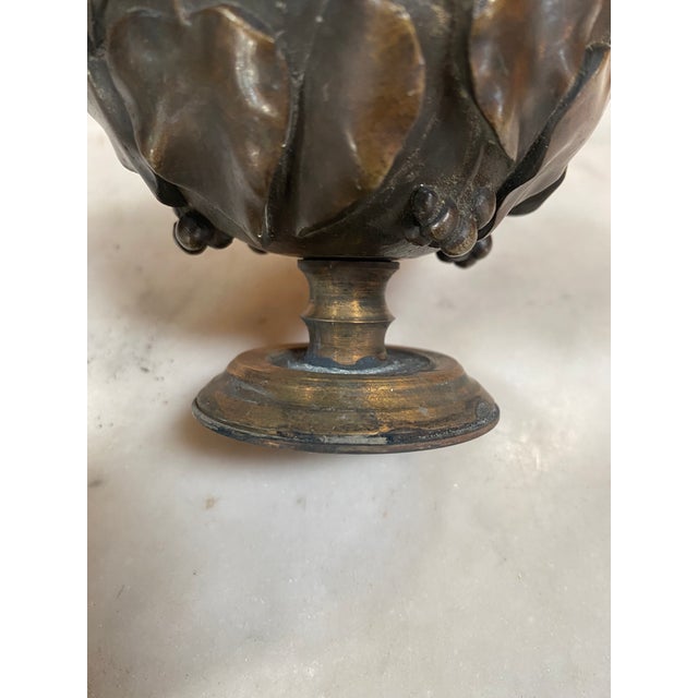 1930s Italian Vintage Bronze Vases - Set of 2 For Sale - Image 4 of 9