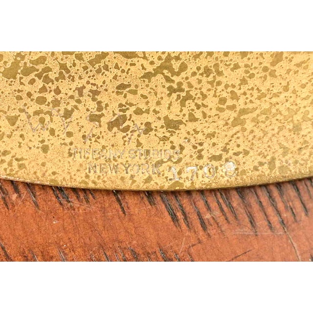 Tiffany Studios New York Bronze Doré Plate or Shallow Bowl For Sale - Image 10 of 12
