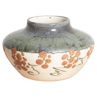 Hand-Painted Pottery Vase from Elchinger, 1930s For Sale