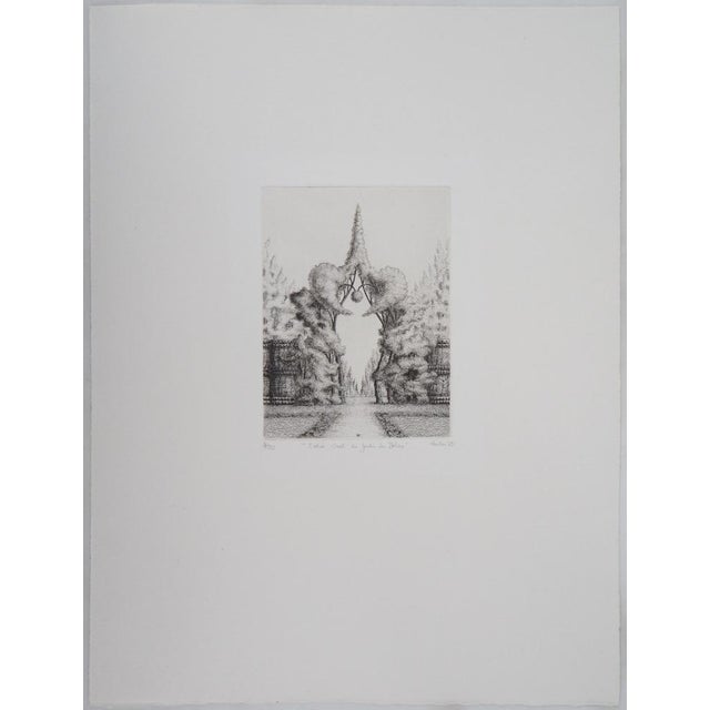 François HOUTIN West entrance to the Garden of Earthly Delights, 1979 Original etching on BFK Rives vellum Signed in...