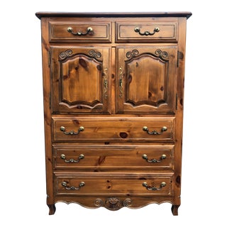 Ethan Allen Normandy Pine Gentleman’s Chest For Sale
