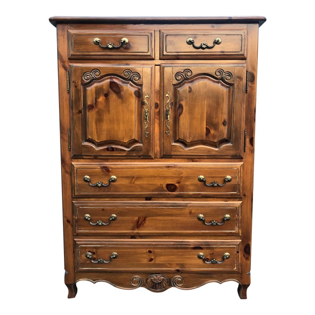 Ethan Allen Normandy Pine Gentleman’s Chest Chairish
