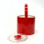 Georges Briard Engine Red Faux Patent Leather Ice Bucket Attributed to Georges Briard For Sale - Image 4 of 8