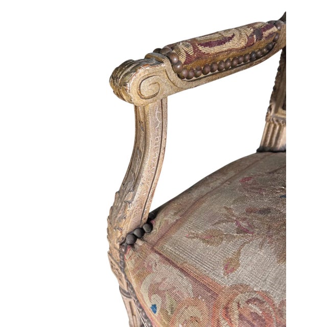 Early 19th Century Fabulous Louis XVI Style Miniature Chair With Original Petit Point Upholstery For Sale - Image 9 of 16