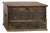 19th Century Blue Painted Carved Flat Top Trunk With Drawer From Hungary For Sale