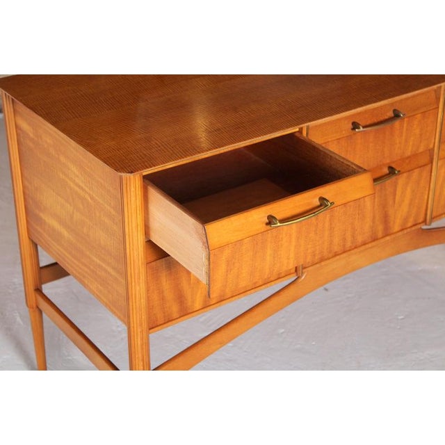 Wood Mid-Century French Mahogany Dressing Table with Mirror, 1960s For Sale - Image 7 of 13