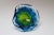 1970s Vintage Italian Blue and Green Art Glass Ashtray / Decorative Footed Bowl For Sale - Image 5 of 12