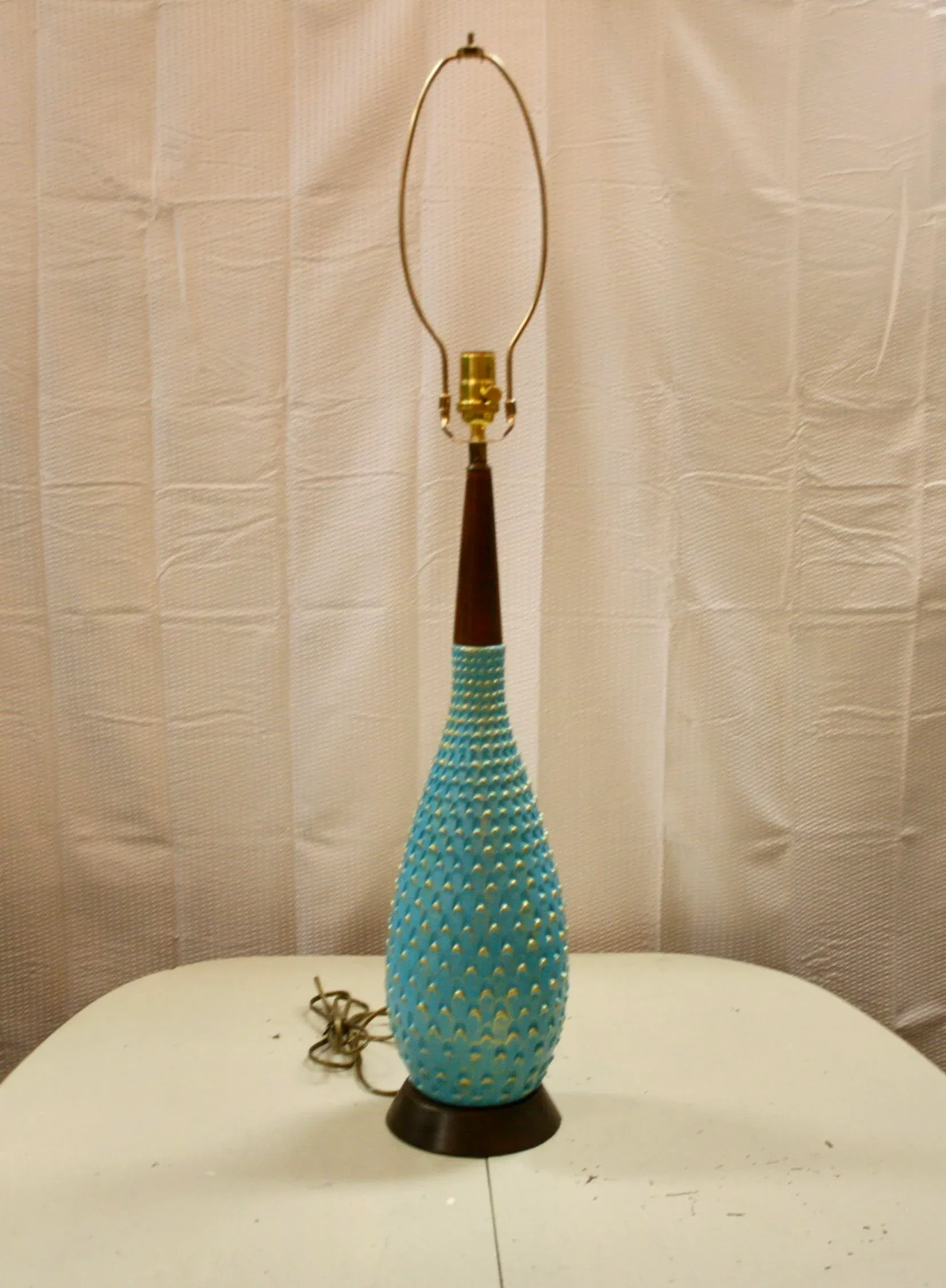 turquoise and gold lamp