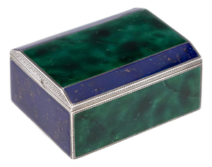 Antique 20th Century German Silver & Enamel Cigarette Box, 1900s