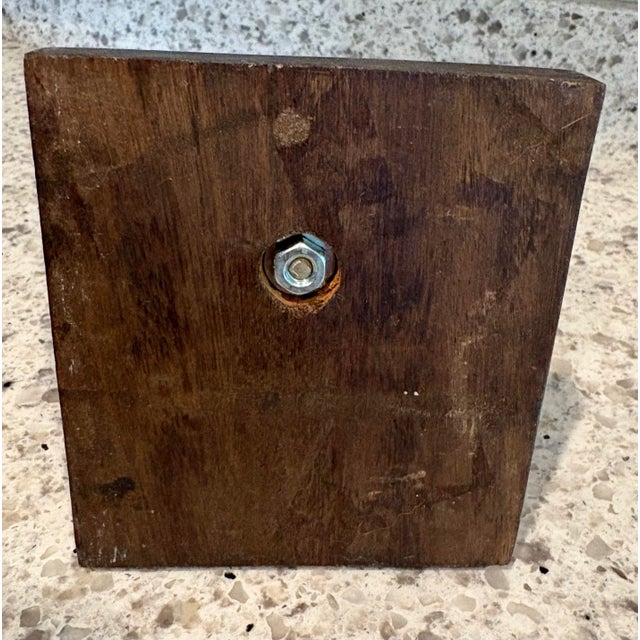 Coffee Vintage Hand Carved Wood African Male Lega Figure From the Democratic Republic, 11” For Sale - Image 8 of 10