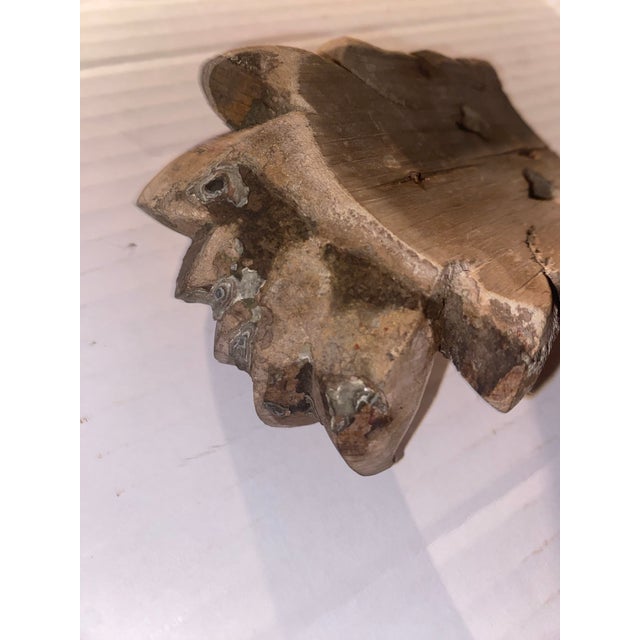Victorian Circa 1870’s Hand-Carved Pine Wood Acanthus Leaf Salvage For Sale - Image 3 of 7