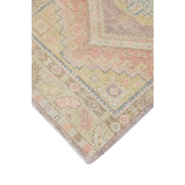 Early 21st Century Turkish Oushak Rug Oriental Handwoven Rug 3' X 10'5" For Sale - Image 5 of 10