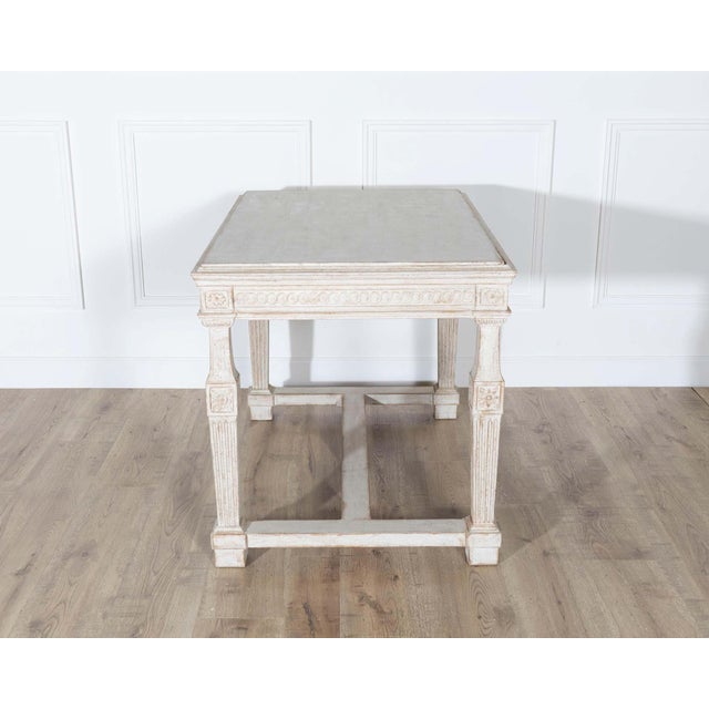 Off-white Early 19th Century Swedish Gustavian Painted Console Table For Sale - Image 8 of 12