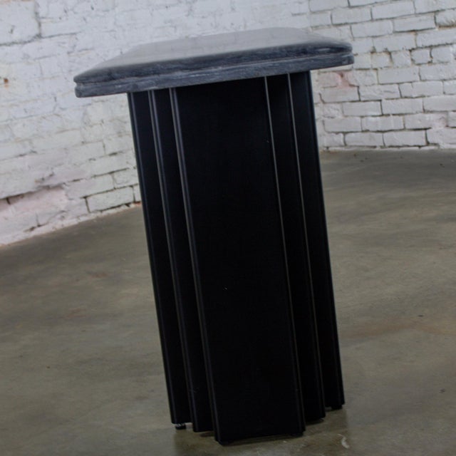 Late 20th Century Scandinavian Post Modern Sofa or Console Table Marble Rectangle Top by Bendixen Designs Made in Denmark For Sale - Image 9 of 18