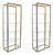 1920s Pair of Italian Modern Brass and Chrome Etageres For Sale