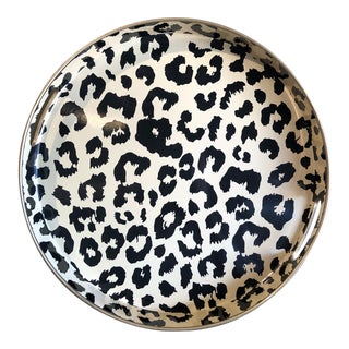 Vintage Leopard Print Tray For Sale