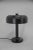 Big black table lamp. New paint minor loses of color seen on photos. 2 x 40w, e25-e27 bulbs us plug adapter included. This...