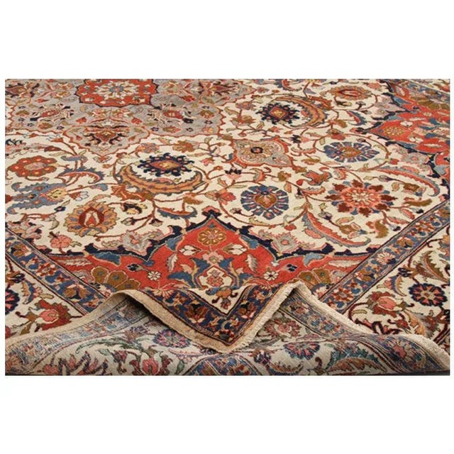 Traditional 1950s Old Persian Tabriz Area Rug 9’1″ X 12’8″ For Sale - Image 3 of 7