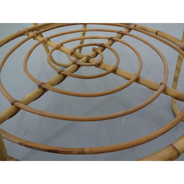 Italian Bamboo and Glass Coffee Table, 1950s For Sale - Image 14 of 16